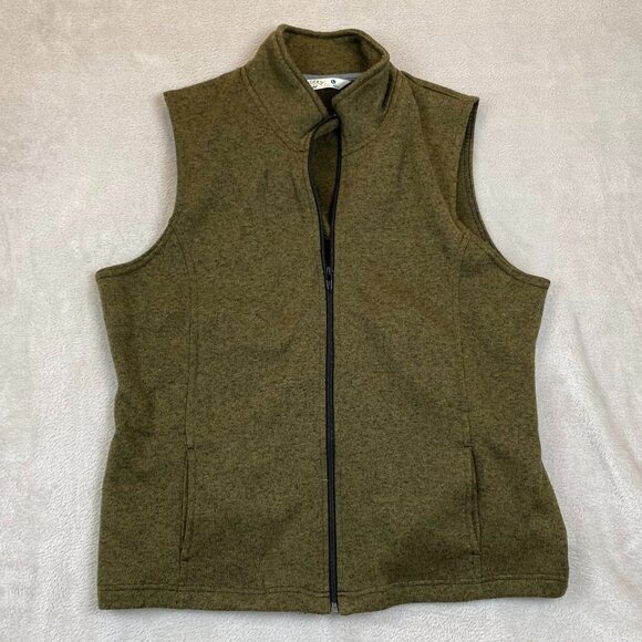 Riders By Lee Womens Vest Jacket Large Fleece Full Zip Stand Collar Outdoors - Picture 9 of 9